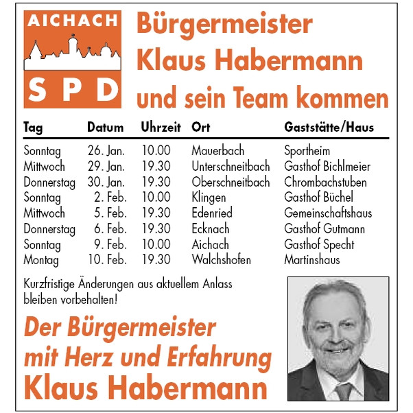 Ortsteile-Tour 2014 der SPD Aichach, Teil 1