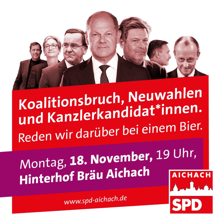 SPD-Stammtisch: "Ampelbruch und Trump - Was bringt die Zukunft der Demokratie?"